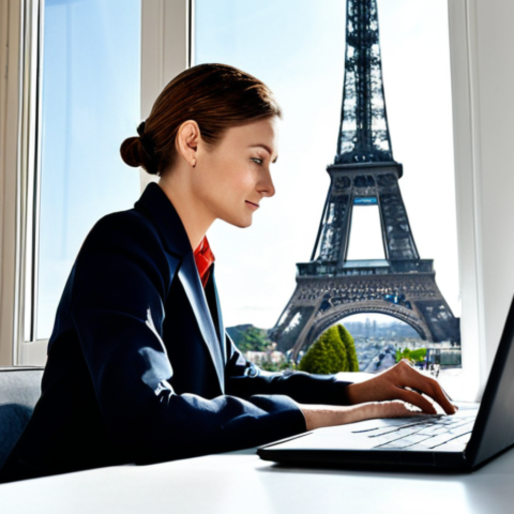 빅데이터 실무에서 발생하는 윤리적 문제 - Modern Office Scene**
"A professional businesswoman in a stylish, fully clothed pantsuit, working o...