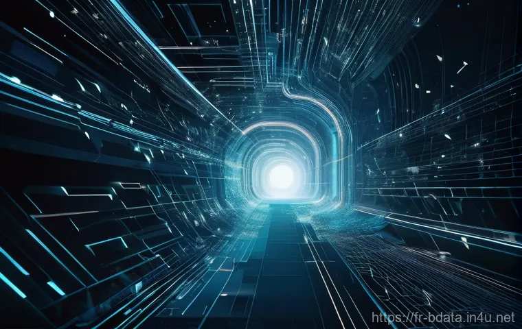 빅데이터 기술자의 데이터 수명 주기 관리 - **Prompt:** A vast, intricate digital landscape representing a robust data pipeline, resembling a fu...