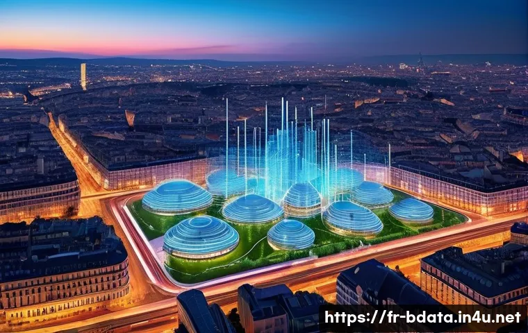 빅데이터 기술자 직업 전망 - **Prompt 1: The Digital Pulse of France**
A high-angle, futuristic cityscape of a major French m...