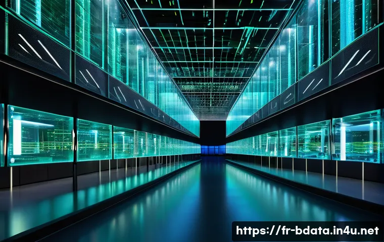 빅데이터 기술자의 소프트웨어 아키텍처 설계 - **"Data Cathedral of the Future"**
A breathtaking, highly detailed futuristic data center resemb...